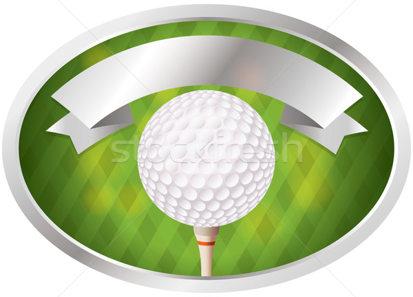 Golf embleem illustratie golfbal kamer exemplaar ruimte Stockfoto © enterlinedesign