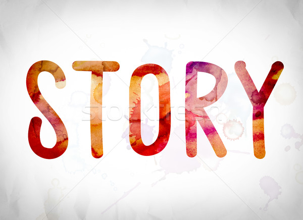 Stock photo: Story Concept Watercolor Word Art