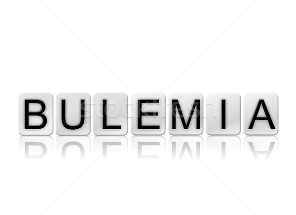 Bulemia Concept Tiled Word Isolated on White Stock photo © enterlinedesign