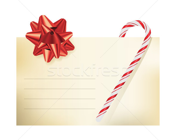 Christmas Themed Blank Note Card Illustration Stock photo © enterlinedesign