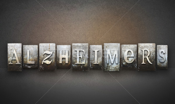 Alzheimer parola scritto vintage tipo Foto d'archivio © enterlinedesign