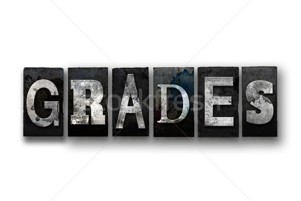 Grades Concept Isolated Letterpress Type Stock photo © enterlinedesign