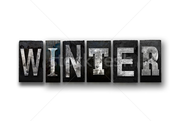 Winter Concept Isolated Letterpress Type Stock photo © enterlinedesign