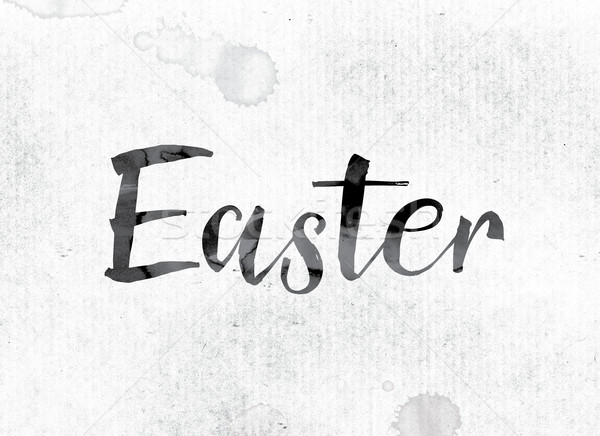 Easter Concept Painted in Ink Stock photo © enterlinedesign