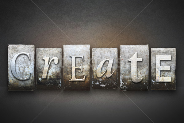 商业照片: 字    书面    复古    类型 / the word create written