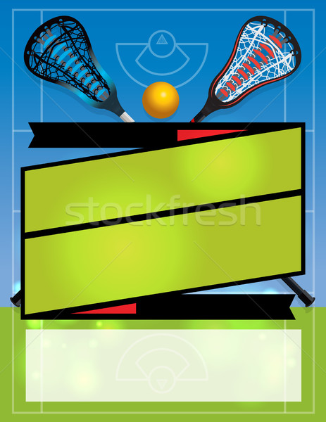 Blank Lacrosse Flyer Background Stock photo © enterlinedesign