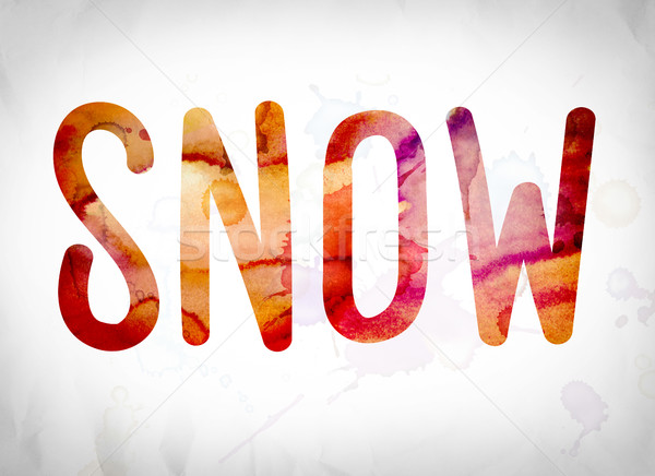 Snow Concept Watercolor Word Art Stock photo © enterlinedesign