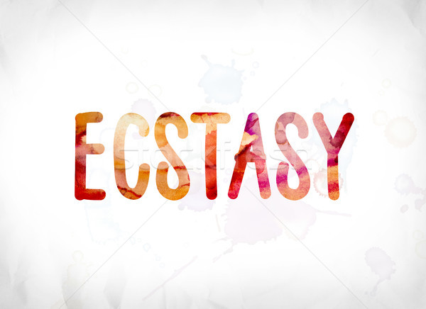 Ecstasy Concept Painted Watercolor Word Art Stock photo © enterlinedesign