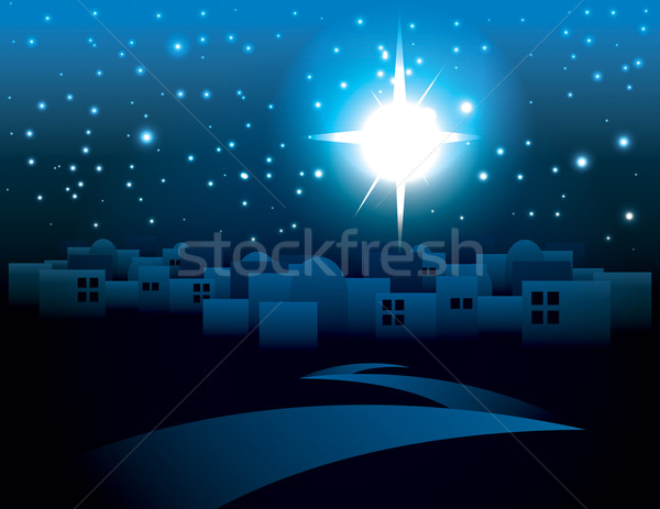 Bethlehem Christmas Star Illustration Stock photo © enterlinedesign