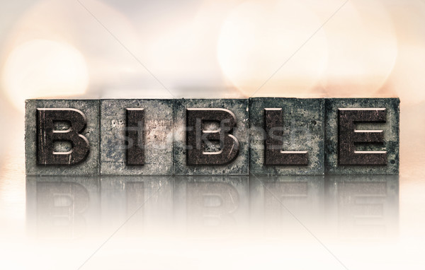 Bible vintage tipo parola scritto Foto d'archivio © enterlinedesign