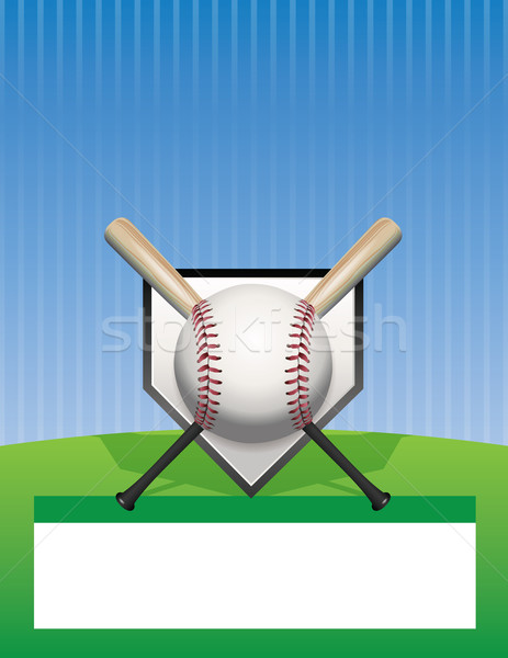 Vettore baseball illustrazione torneo flyer stanza Foto d'archivio © enterlinedesign