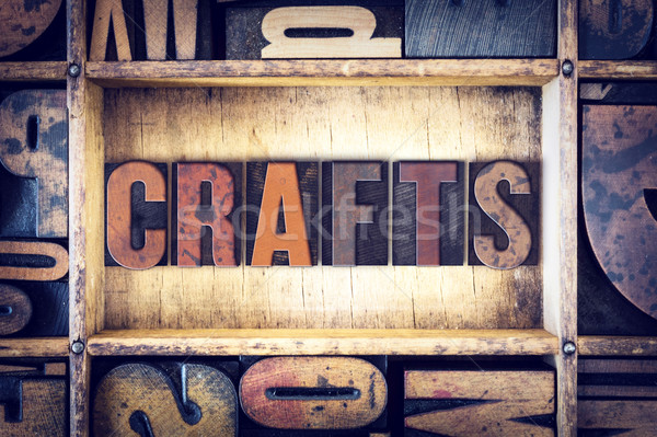 Crafts Concept Letterpress Type Stock photo © enterlinedesign