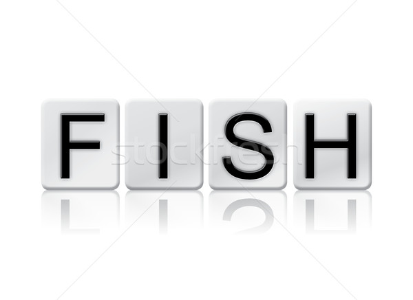 Fish Isolated Tiled Letters Concept and Theme Stock photo © enterlinedesign