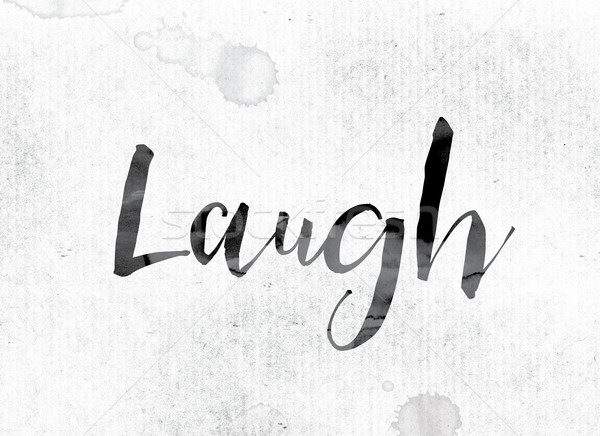 Stock photo: Laugh Concept Painted in Ink