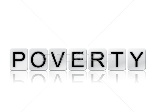 Poverty Isolated Tiled Letters Concept and Theme Stock photo © enterlinedesign