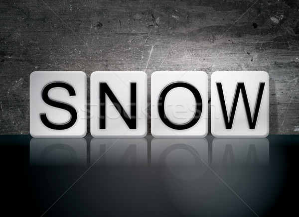 Snow Tiled Letters Concept and Theme Stock photo © enterlinedesign