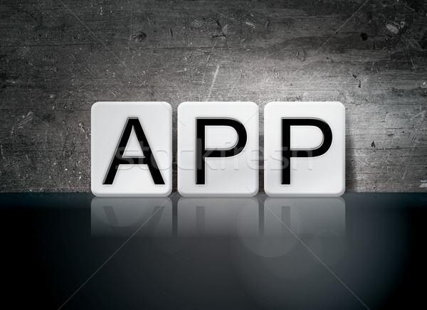 Stock photo: App Concept Tiled Word