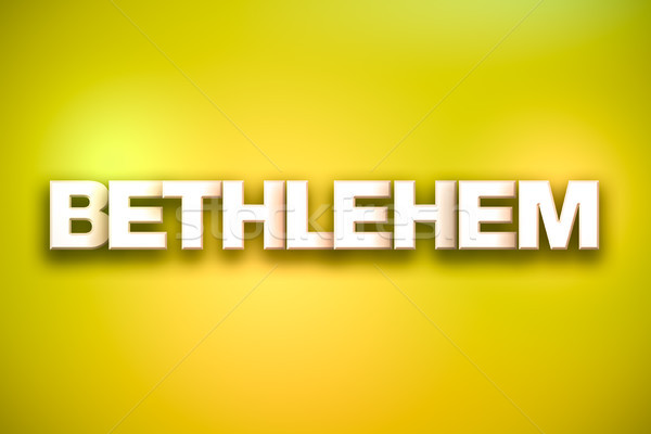 Bethlehem Theme Word Art on Colorful Background Stock photo © enterlinedesign