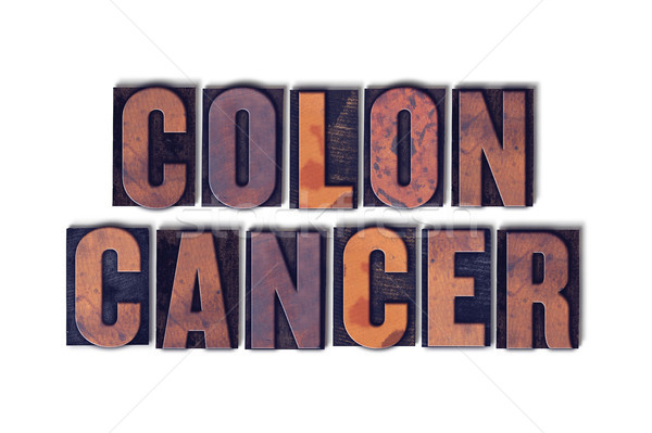 Colon Cancer Concept Isolated Letterpress Word Stock photo © enterlinedesign