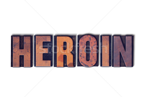 Heroin Concept Isolated Letterpress Word Stock photo © enterlinedesign