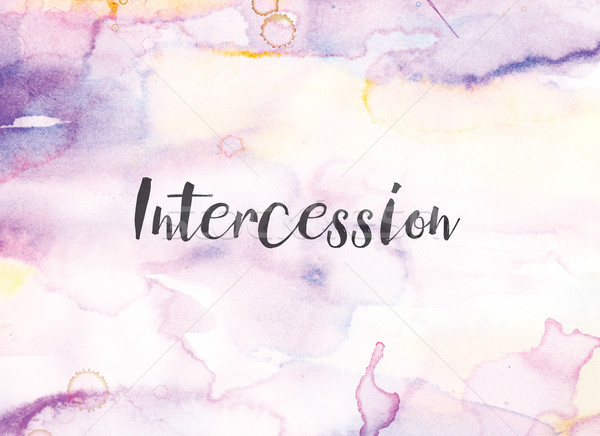 Inercession Concept Watercolor and Ink Painting Stock photo © enterlinedesign