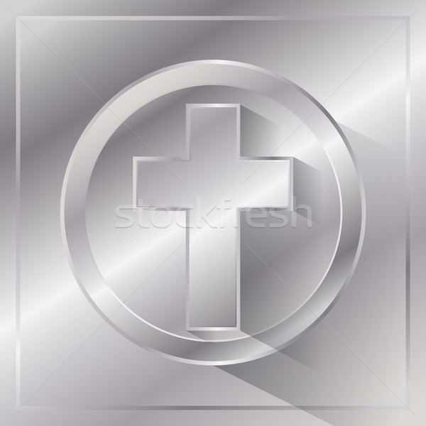 Metal Cross Illustration Stock photo © enterlinedesign