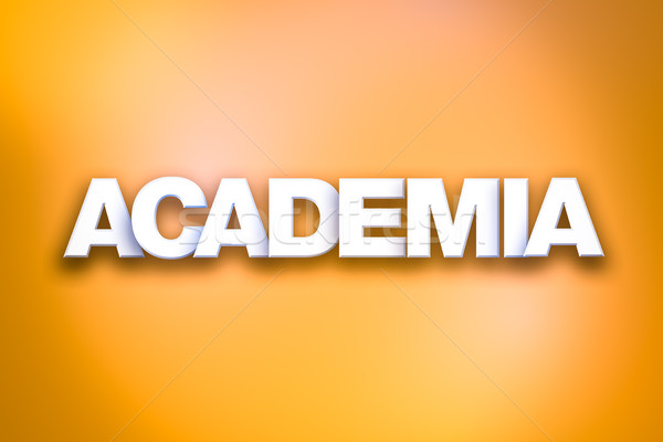 Academia Theme Word Art on Colorful Background Stock photo © enterlinedesign