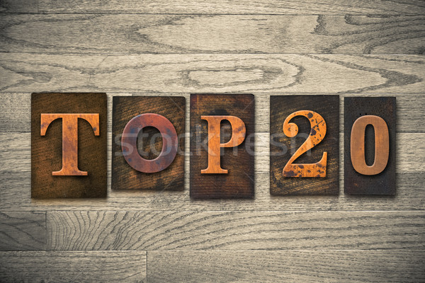 Top 20 Concept Wooden Letterpress Type Stock photo © enterlinedesign