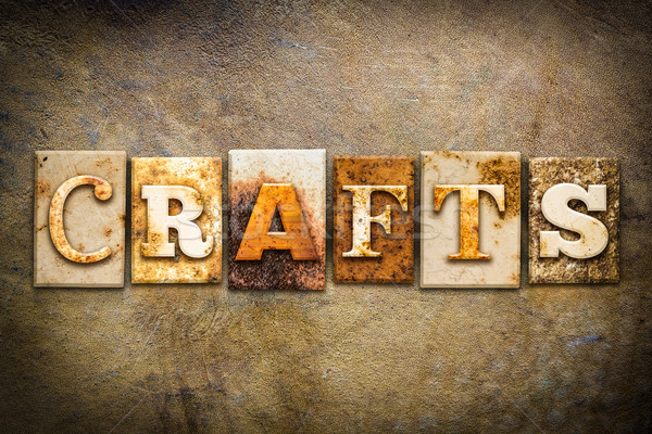 Crafts Concept Letterpress Leather Theme Stock photo © enterlinedesign