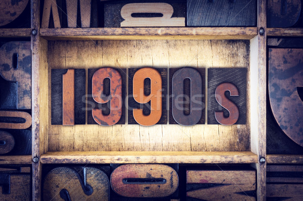 1990s Concept Letterpress Type Stock photo © enterlinedesign