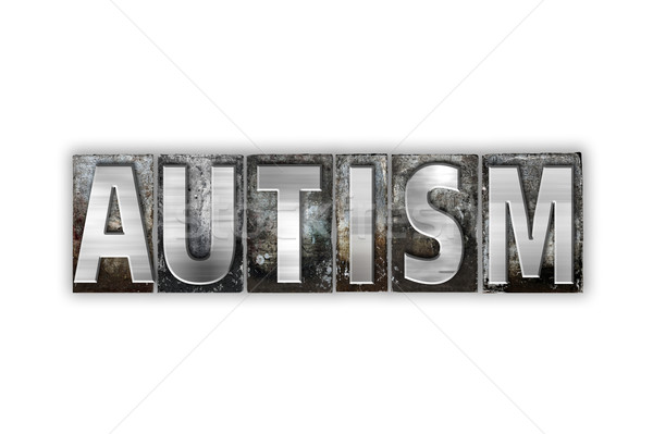 Autismo aislado metal tipo palabra Foto stock © enterlinedesign