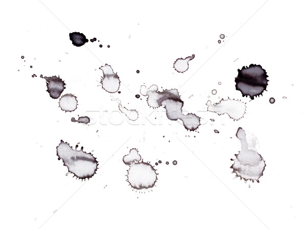 Black Ink Splatters and Drips Stock photo © enterlinedesign