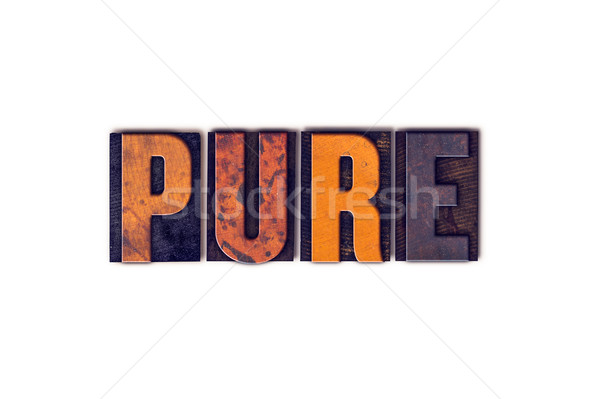 Pure Concept Isolated Letterpress Type Stock photo © enterlinedesign
