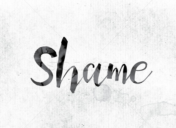 Shame Concept Painted in Ink Stock photo © enterlinedesign