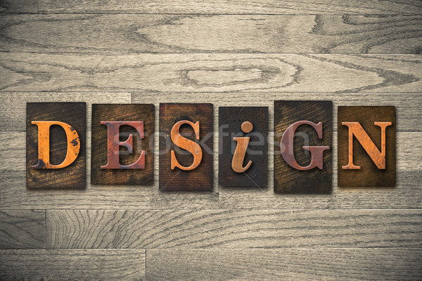 Design Concept Wooden Letterpress Type Stock photo © enterlinedesign