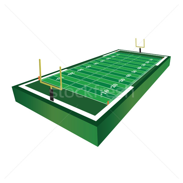 3D American Football Field Illustration Stock photo © enterlinedesign