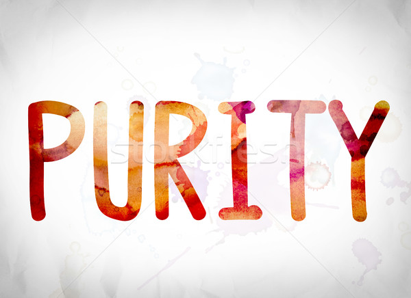 Purity Concept Watercolor Word Art Stock photo © enterlinedesign