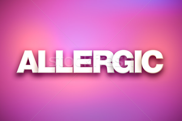 Allergique mot art coloré écrit blanche Photo stock © enterlinedesign