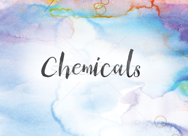 Chemicals Concept Watercolor and Ink Painting Stock photo © enterlinedesign