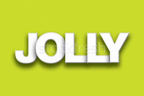 Jolly Theme Word Art on Colorful Background Stock photo © enterlinedesign