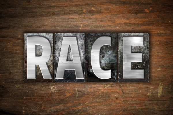 Stock photo: Race Concept Metal Letterpress Type