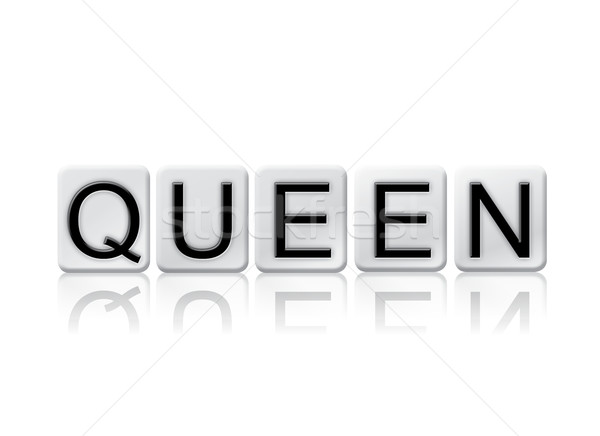 Queen Isolated Tiled Letters Concept and Theme Stock photo © enterlinedesign