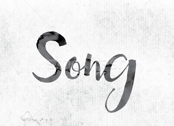 Song Concept Painted in Ink Stock photo © enterlinedesign