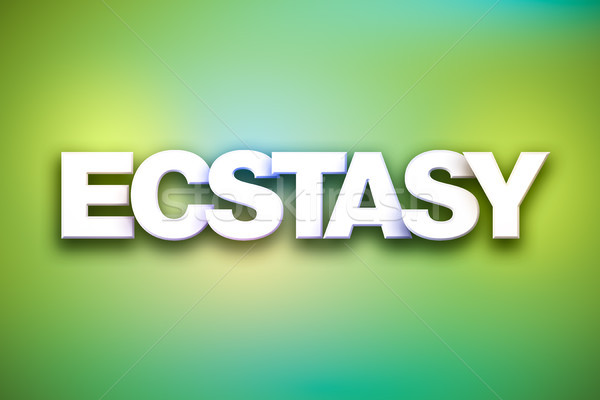 Ecstasy Theme Word Art on Colorful Background Stock photo © enterlinedesign
