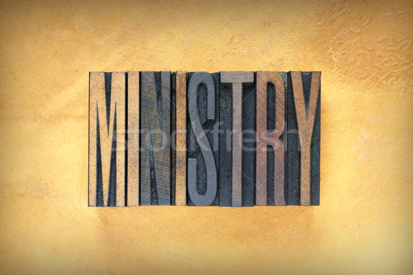 Ministry Letterpress Stock photo © enterlinedesign