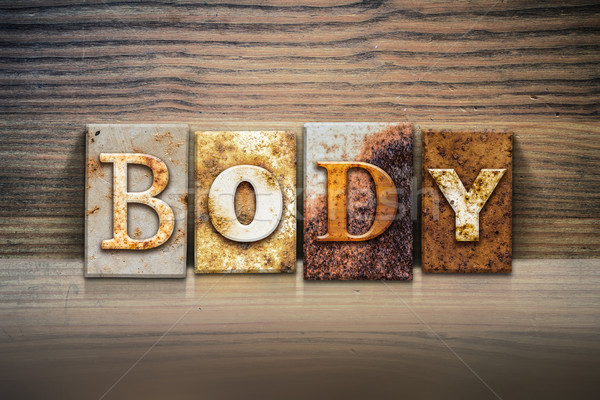 Body Concept Letterpress Theme Stock photo © enterlinedesign
