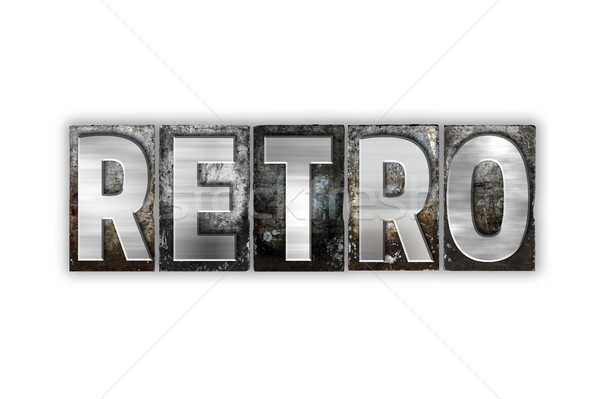 Retro Concept Isolated Metal Letterpress Type Stock photo © enterlinedesign