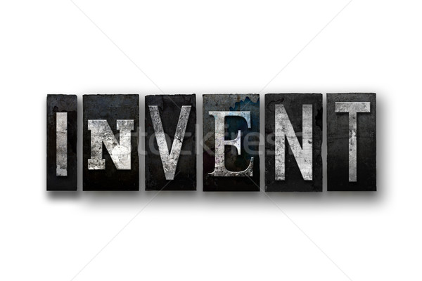 Invent Concept Isolated Letterpress Type Stock photo © enterlinedesign