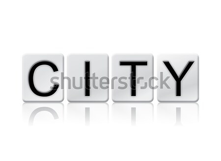 City Isolated Tiled Letters Concept and Theme Stock photo © enterlinedesign