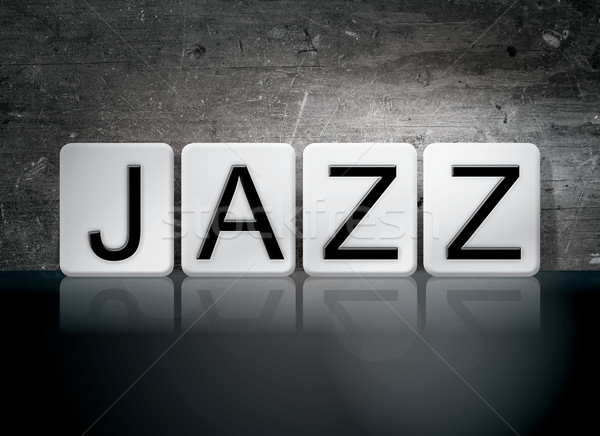 Foto d'archivio: Jazz · piastrellato · lettere · parola · scritto · bianco